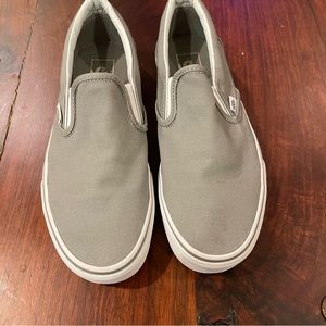 Vans. Size 8.5 womens or men’s size 7. Light grey.